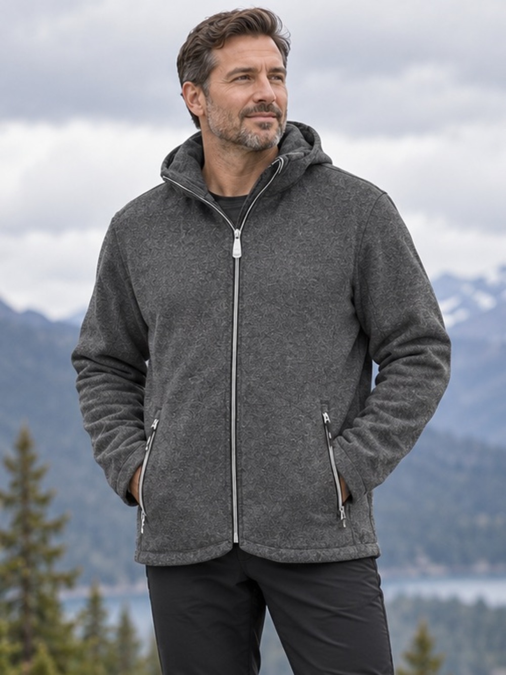 Men’s Killtec Level 3 Wool Blend Technical Jacket XL Detachable Hood. NWT